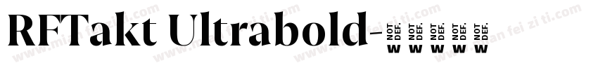 RFTakt Ultrabold字体转换